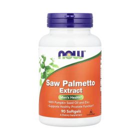 NOW Foods Saw Palmetto + huile de courge et zinc 160 mg – 90 softgels