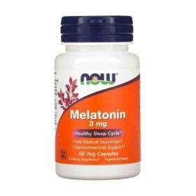 NOW Foods Mélatonine 3 mg – 60 capsules végétales