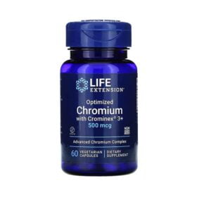 Life Extension, Chrome optimisé avec Crominex 3+, 500 µg, 60 capsules végétariennes