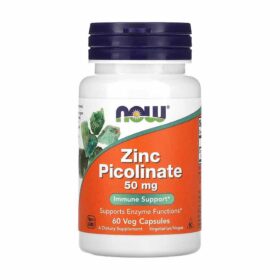 NOW Foods Picolinate de zinc 50 mg – 120 capsules végétales