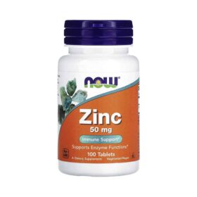 NOW Foods Zinc 50 mg – 100 comprimés