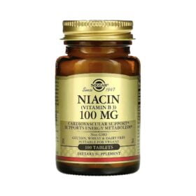 Solgar, Niacine (vitamine B3), 100 mg, 100 comprimés