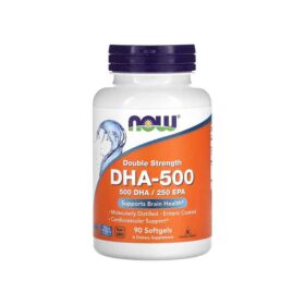 NOW Foods Huile de poisson DHA-500 – 90 softgels
