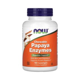 NOW Foods Enzymes de papaye à croquer – 180 pastilles