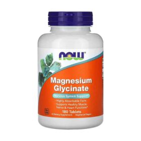 NOW Foods Glycinate de magnésium – 180 comprimés