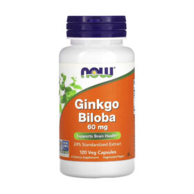 NOW Foods Ginkgo Biloba 60 mg – 120 capsules végétales