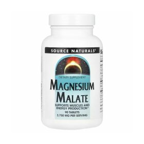 Source Naturals, Malate de magnésium, 90 comprimés