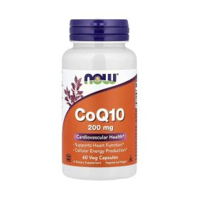 NOW Foods CoQ10 200 mg – 60 capsules végétales