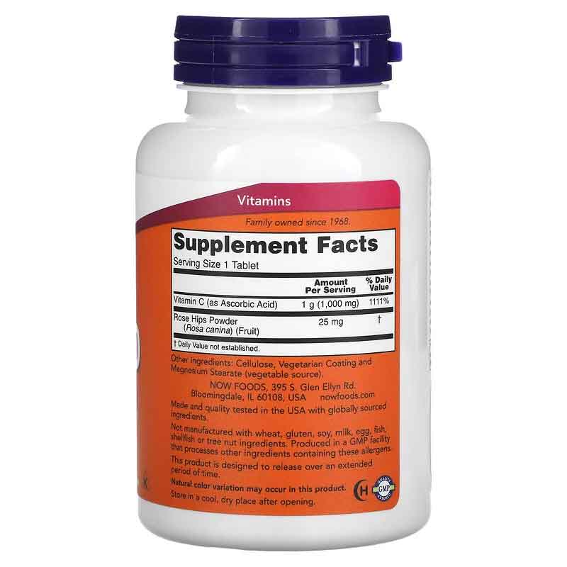 NOW Foods Vitamine C Complexe 1000 mg – 90 comprimés – Image 2