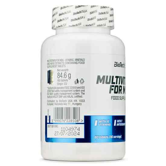 BioTech Multivitamines pour Homme 60 comprimés – Image 3