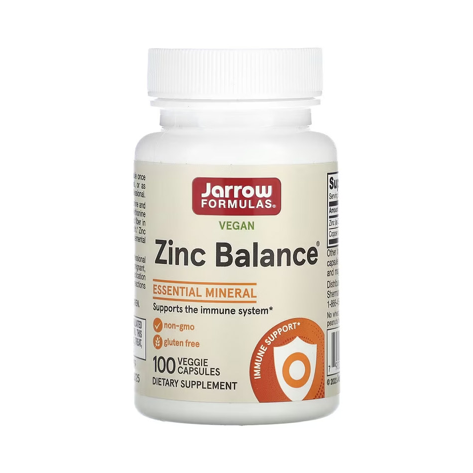 Zinc Balance + Cuivre , 100 capsules végétariennes , Jarrow Formulas