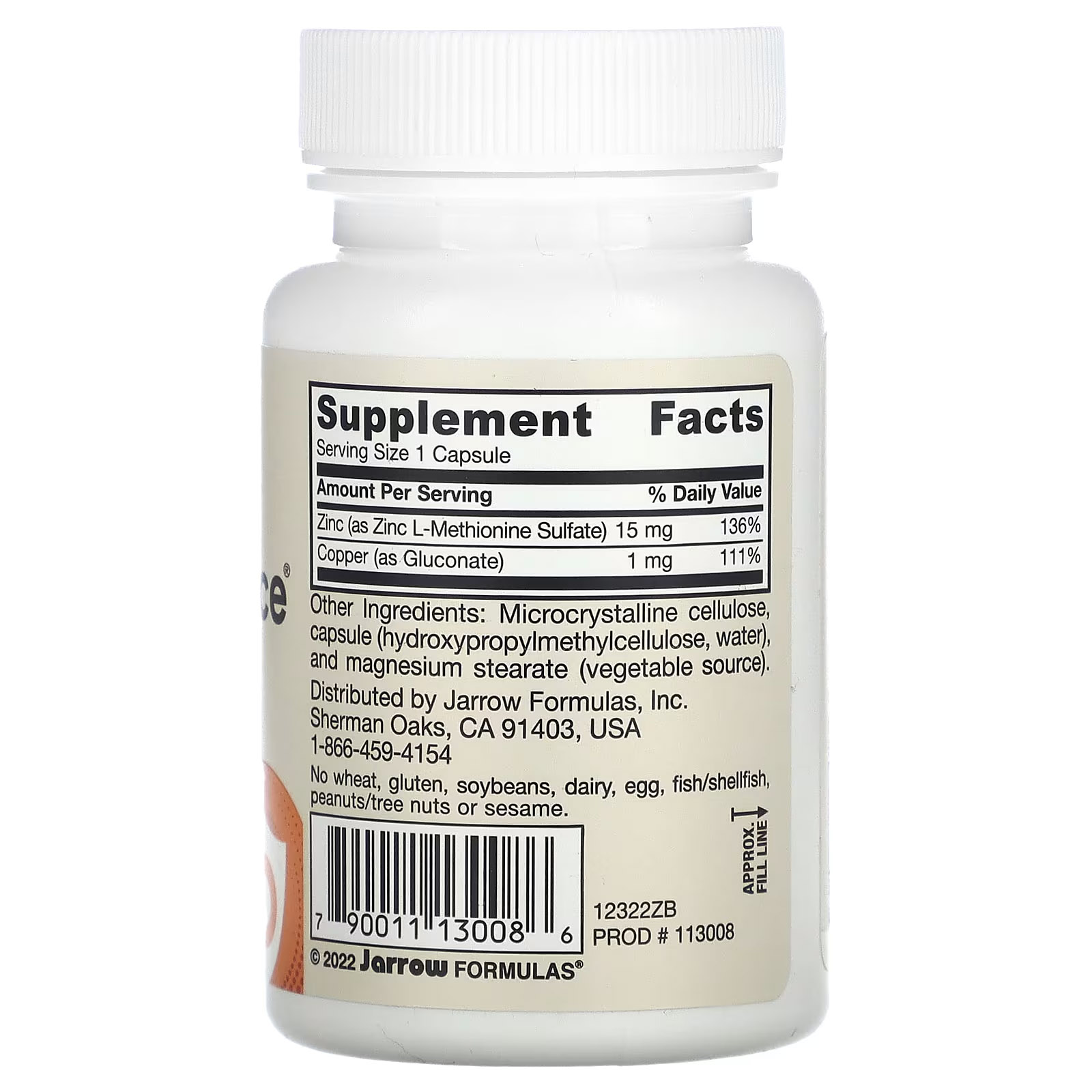 Zinc Balance + Cuivre , 100 capsules végétariennes , Jarrow Formulas – Image 2