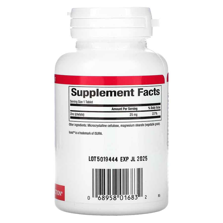 Natural Factors, Chélate de zinc, 25 mg, 90 comprimés – Image 2