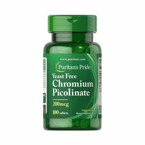 Picolinate de chrome 200mcg sans levure - 100 comprimés , Puritan’s Pride