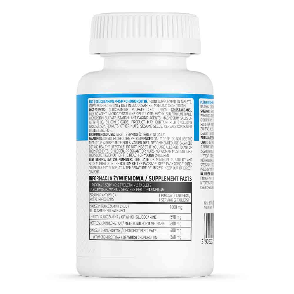OstroVit Glucosamine + MSM + Chondroïtine 90 comprimés – Image 2
