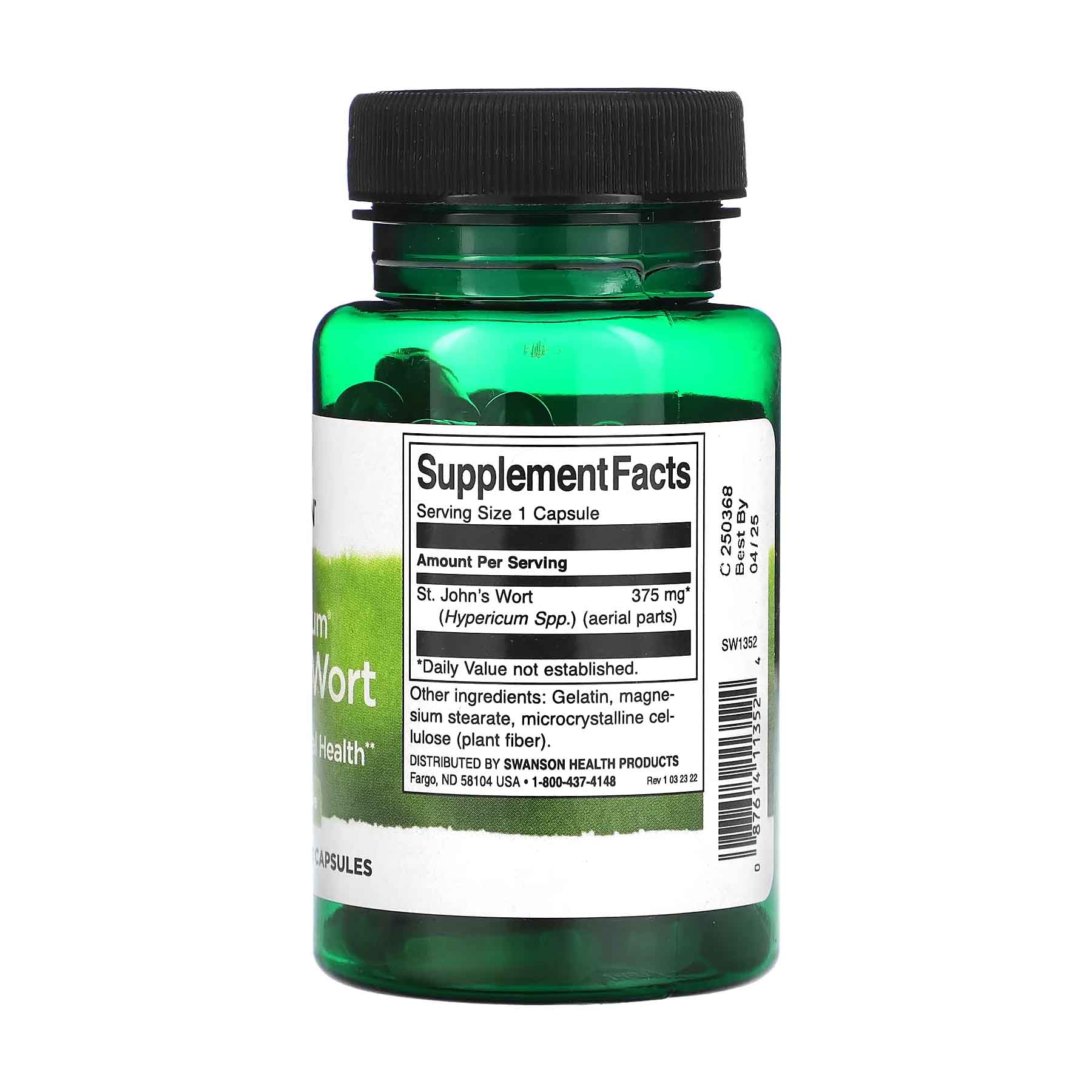 Swanson, Millepertuis à spectre complet, 375 mg, 60 capsules – Image 2