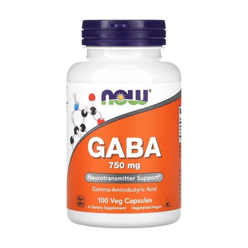 NOW Foods GABA 750 mg – 100 capsules végétales