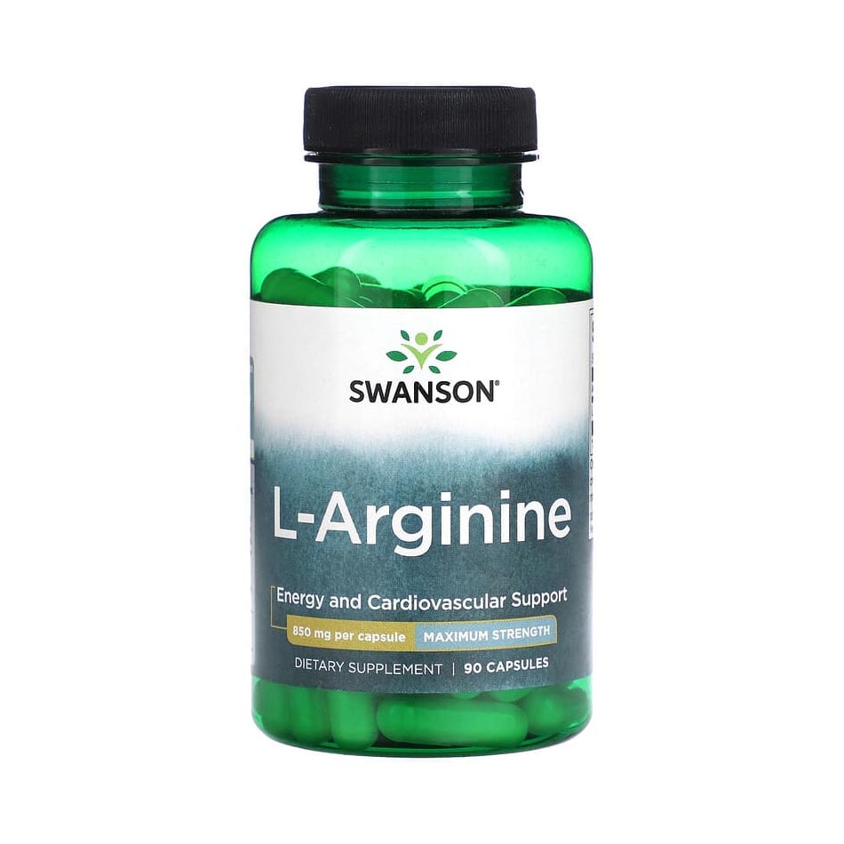 Swanson, L-arginine, Force maximale, 850 mg, 90 capsules