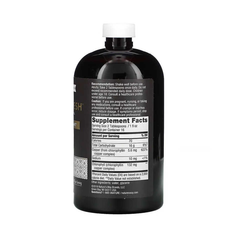 Nature's Way, Chlorofresh, Chlorophylle liquide, Sans arôme, 132 mg, 480 ml – Image 2