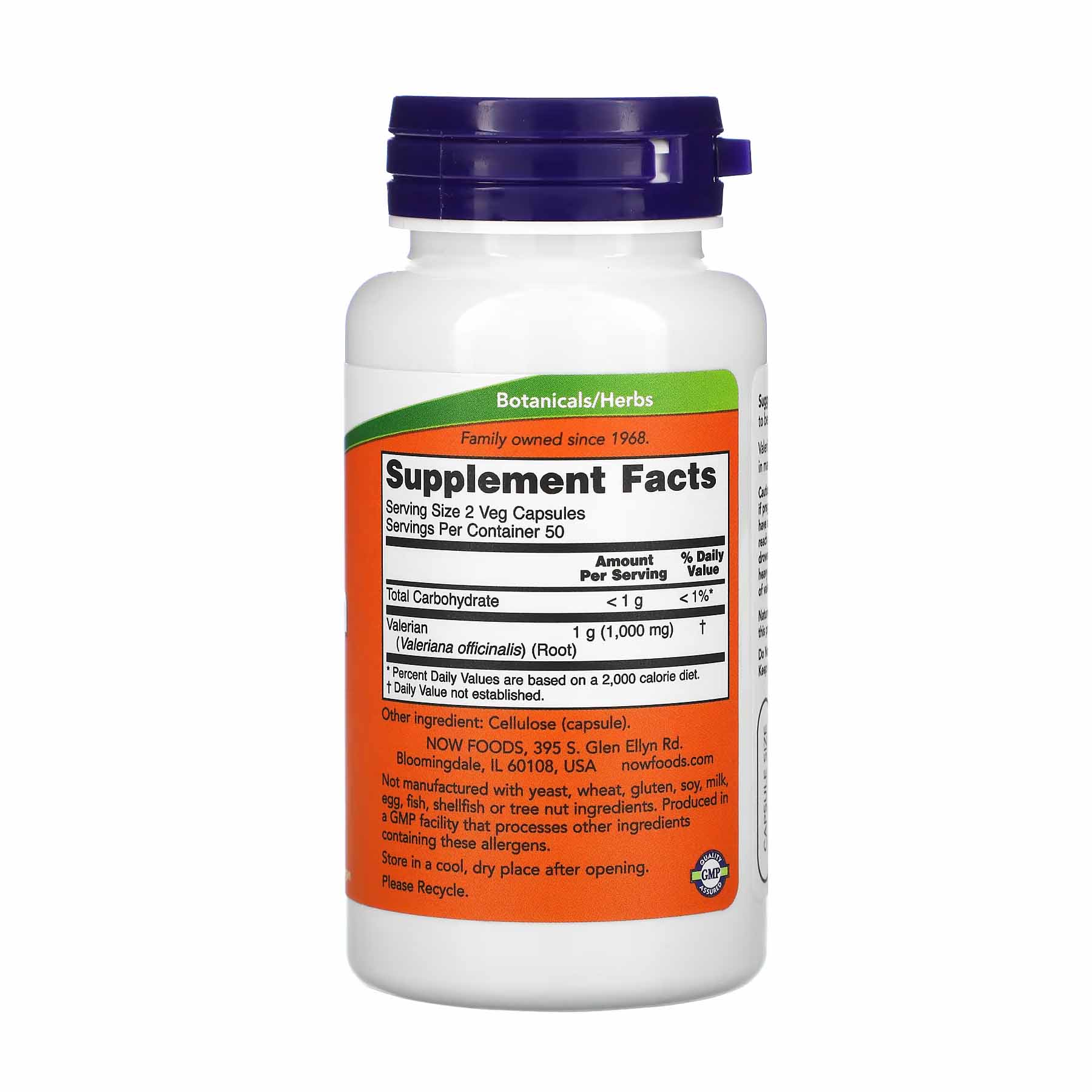 NOW Foods Valériane 500 mg – 100 gélules végétales – Image 2
