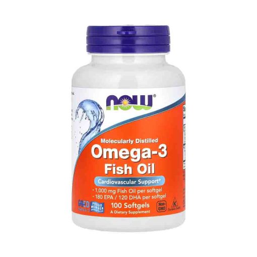 NOW Foods Huile de poisson oméga-3 1000 mg – 100 softgels