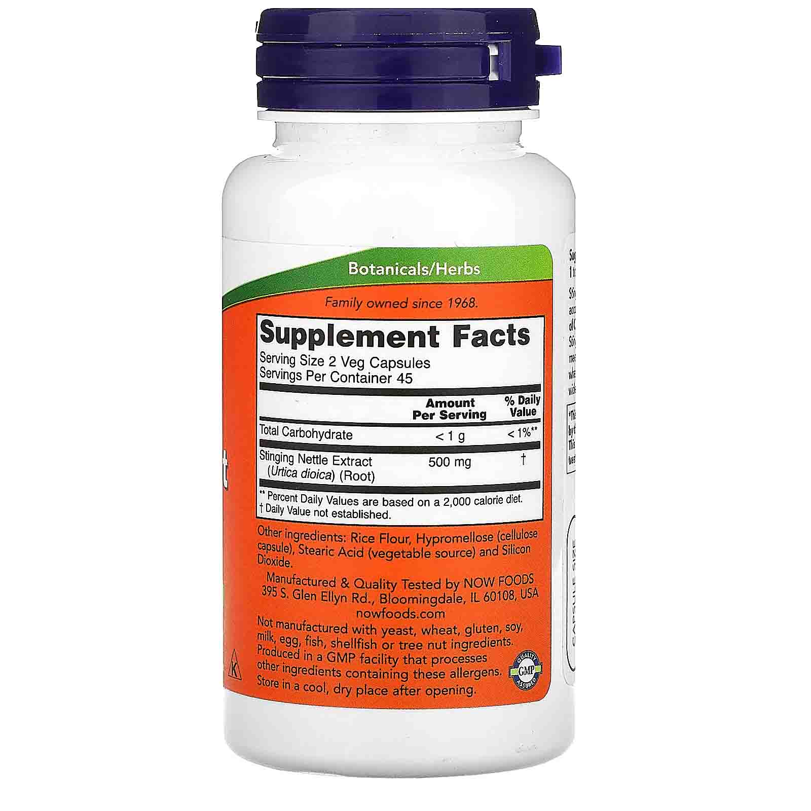 NOW Foods Racine d'ortie 250 mg – 90 gélules végétales – Image 2