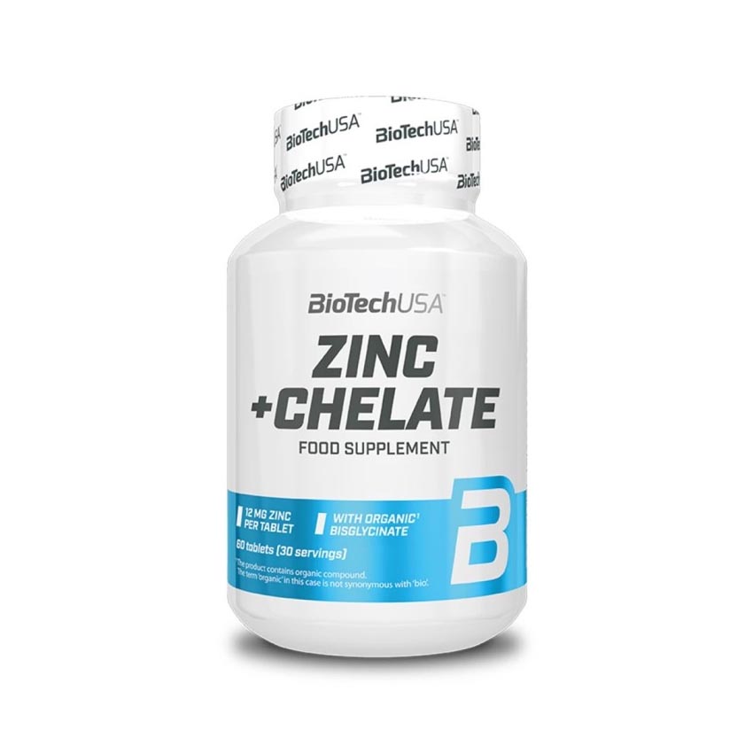 Zinc + Chélate 60 comprimés, BiotechUSA