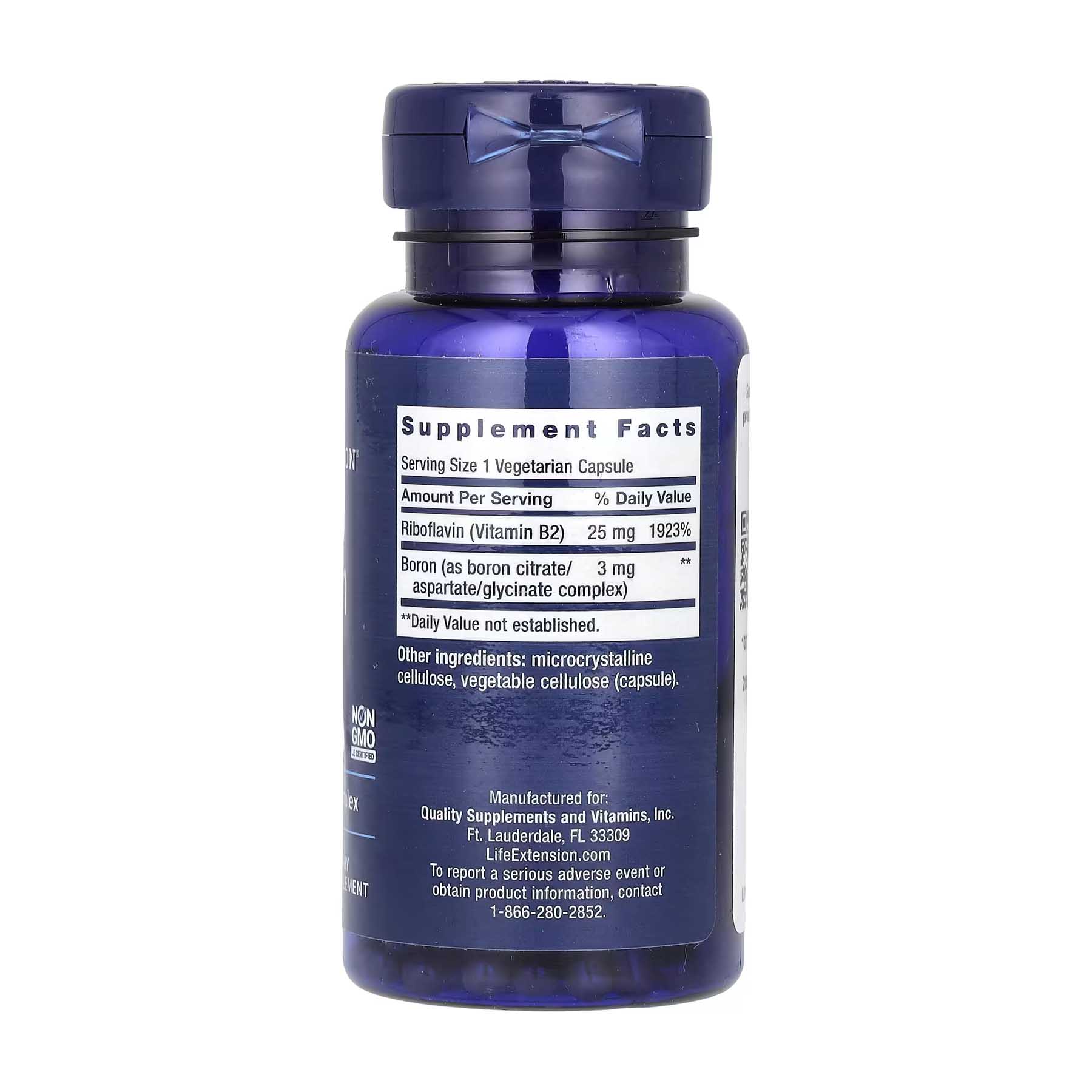 Bore, 3 mg, 100 capsules végétariennes, Life Extension – Image 2