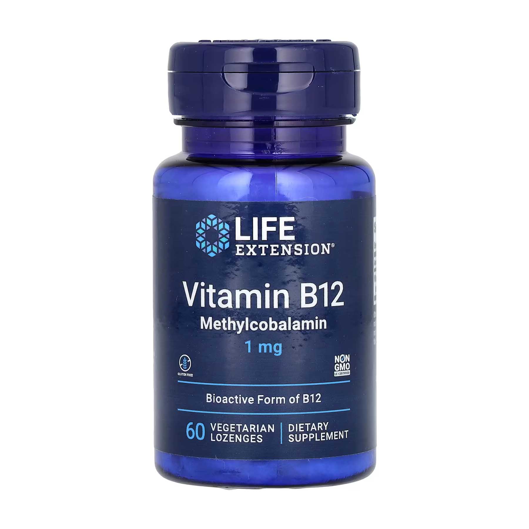 Méthylcobalamine de vitamine B12, 1 mg, 60 pastilles végétariennes, Life Extension