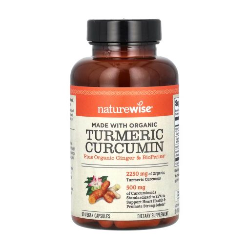 Curcumine de curcuma biologique, 90 capsules vegan , NatureWise