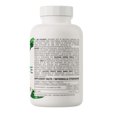 OstroVit Zinc Picolinate 150 comprimés – Image 2