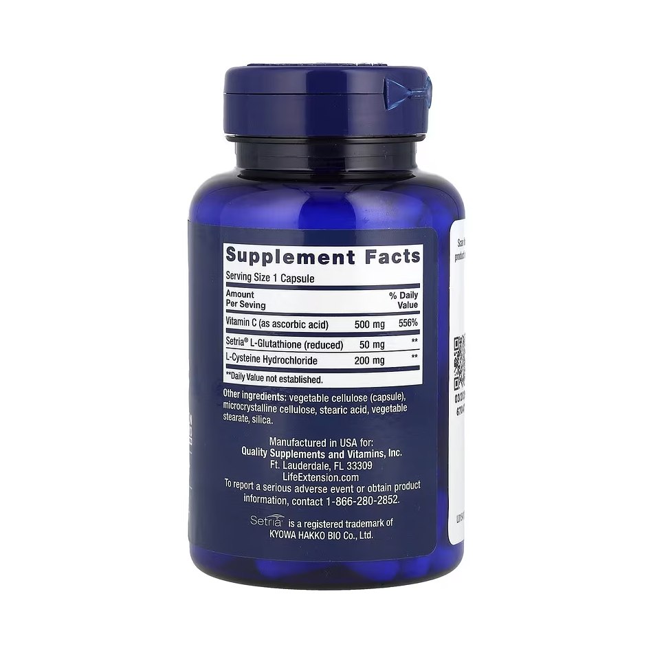 Life Extension, Glutathion, Cystéine & vitamine C, 100 capsules – Image 2