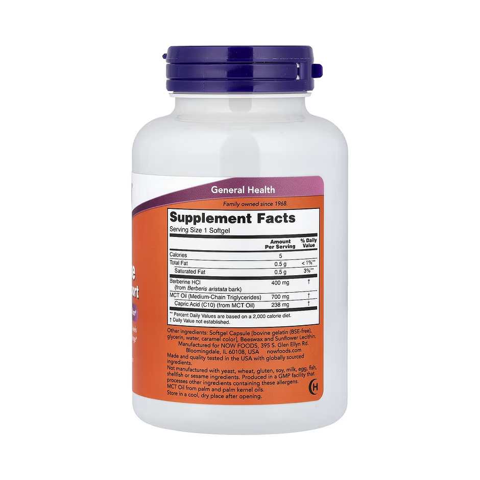 NOW Foods Berbérine – régulateur de glycémie – Image 2