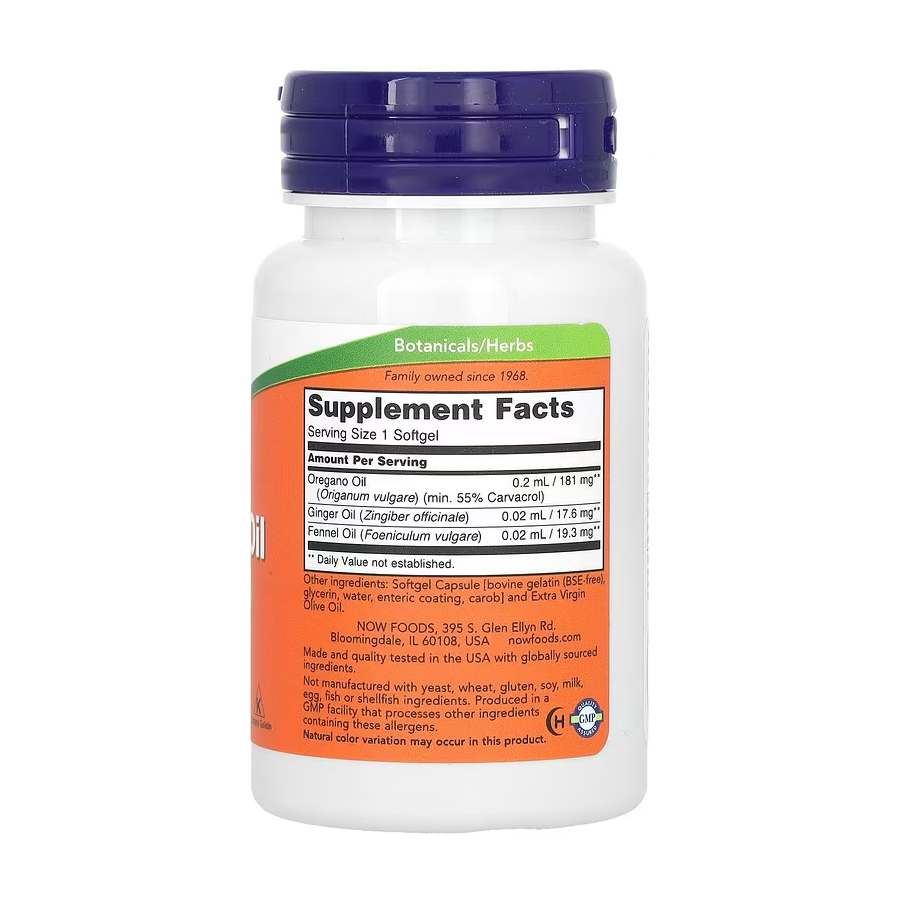 NOW Foods Huile d'origan – 90 softgels – Image 2