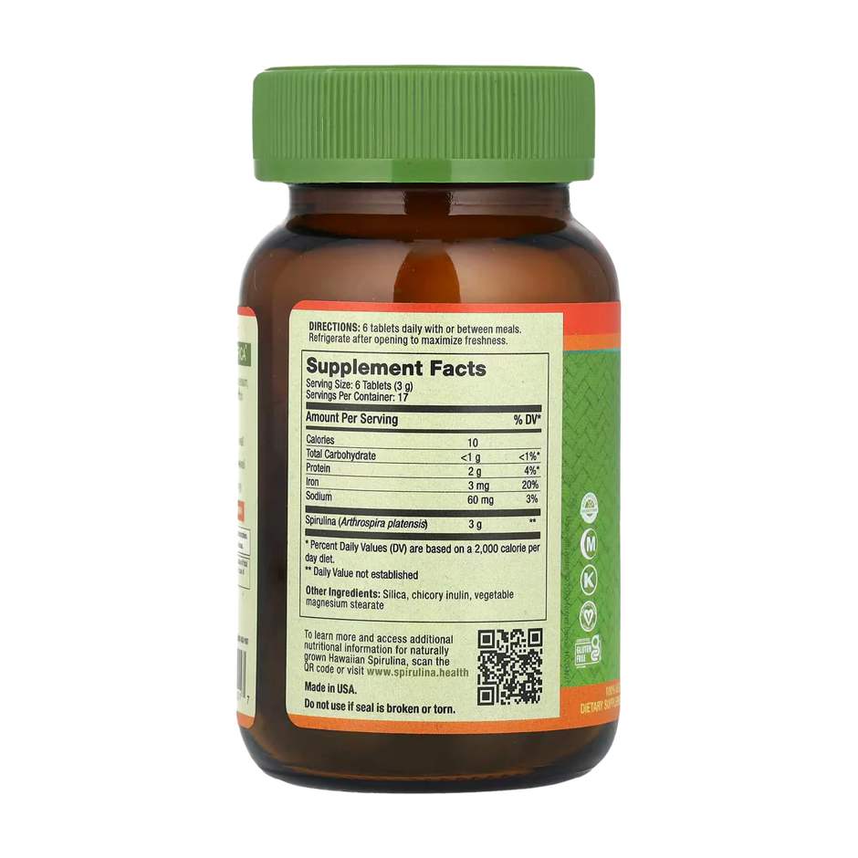 Nutrex Hawaii Pure Hawaiian Spirulina 500 mg – 100 Comprimés – Image 2